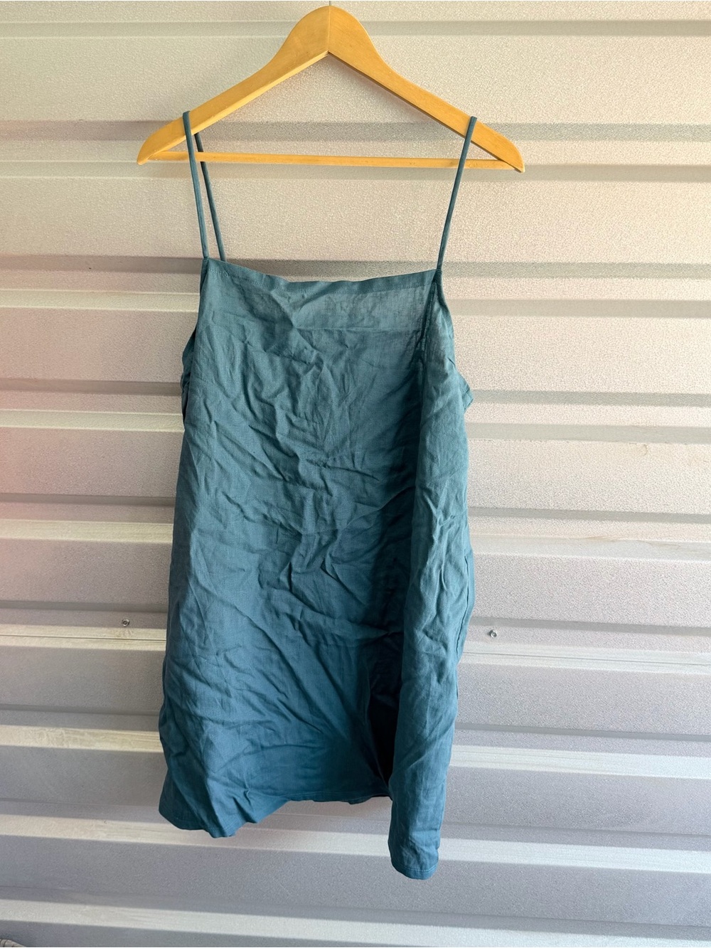 Vitamin A NWT Crepe Jade Mini Swim Cover Up Dress in teal